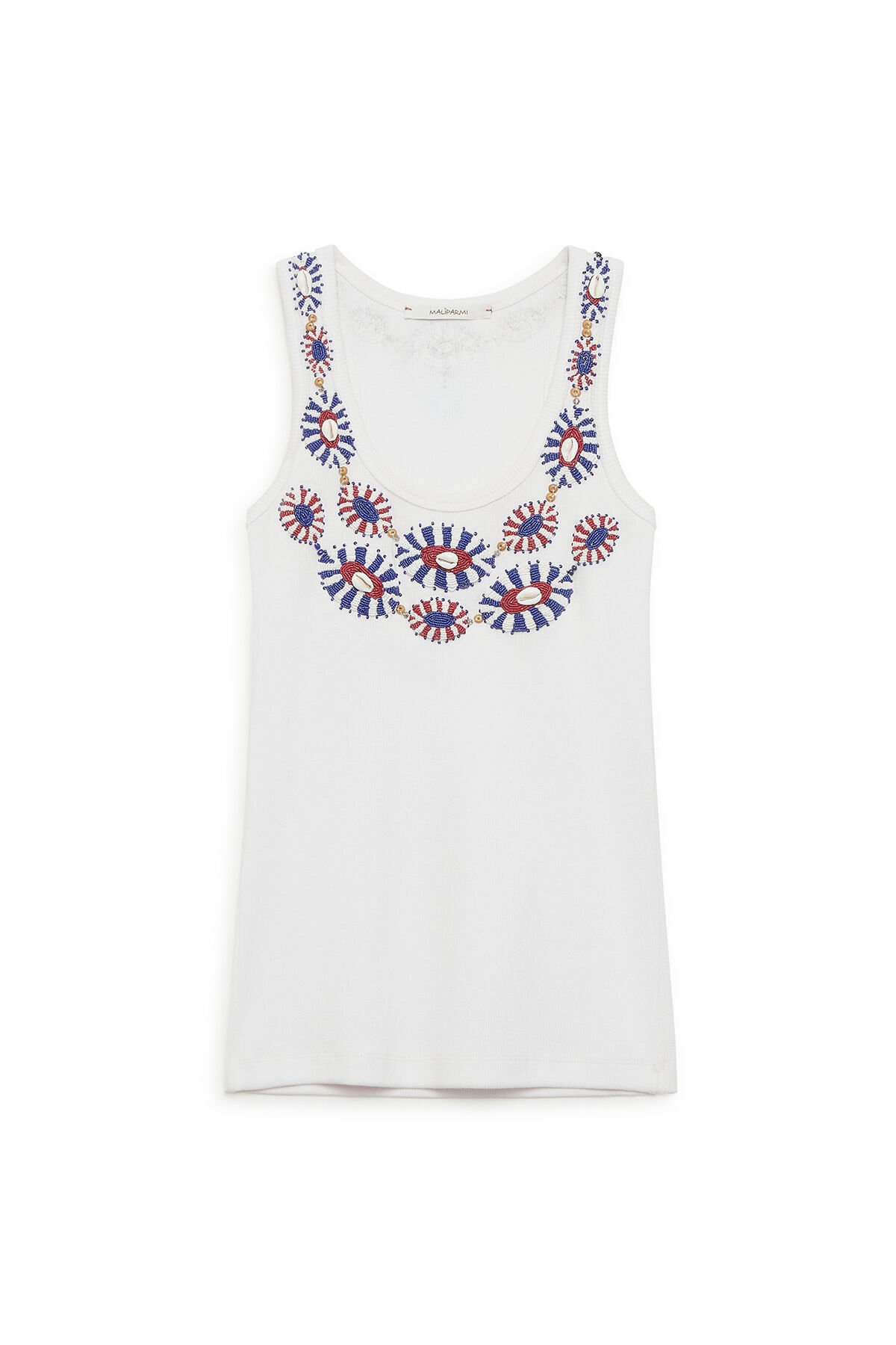 Malìparmi SPIN EMBROIDERY TANK TOP Blue JP552370669 Malìparmi SPIN EMBROIDERY TANK TOP Blue JP552370669