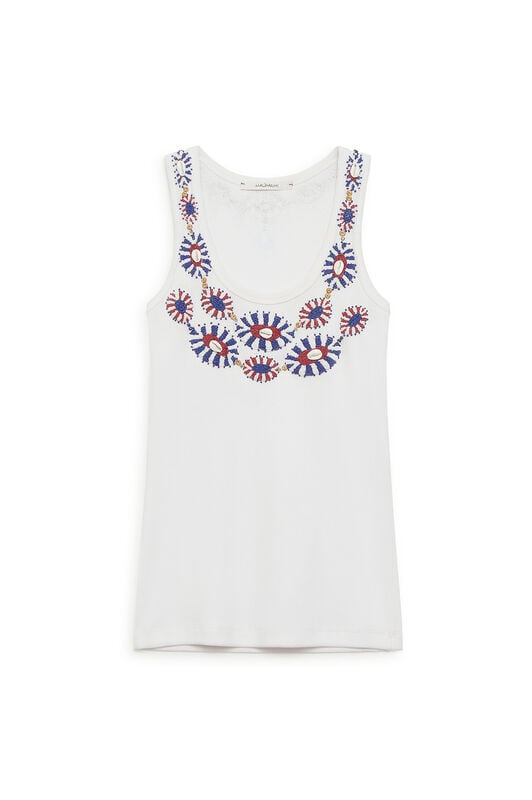 Malìparmi SPIN EMBROIDERY TANK TOP Blue JP552370669 Malìparmi SPIN EMBROIDERY TANK TOP Blue JP552370669