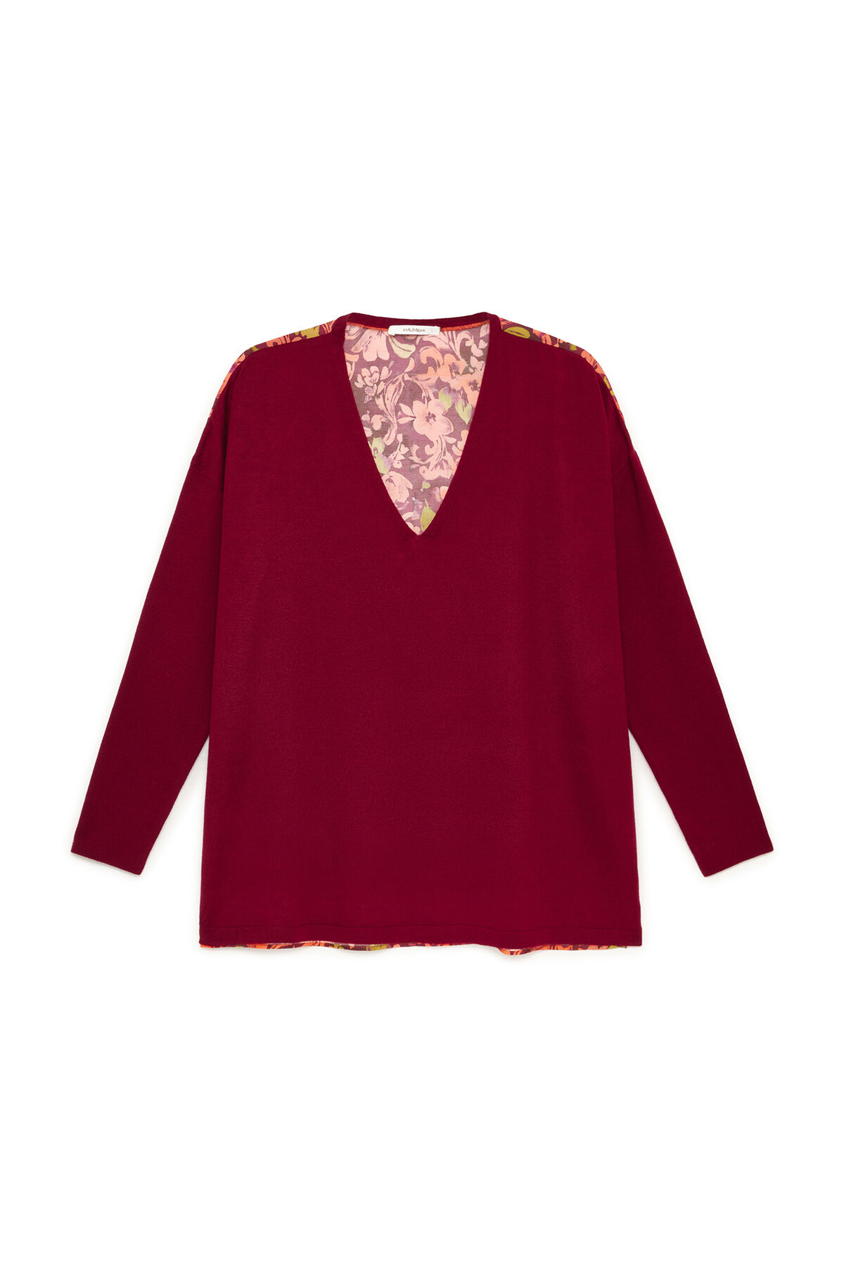 Maliparmi NEW MERINOS BLEND KNIT Burgundy JQ512778199 Maliparmi NEW MERINOS BLEND KNIT Burgundy JQ512778199