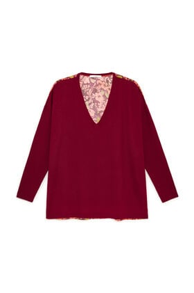 Maliparmi NEW MERINOS BLEND KNIT Burgundy JQ512778199 Maliparmi NEW MERINOS BLEND KNIT Burgundy JQ512778199