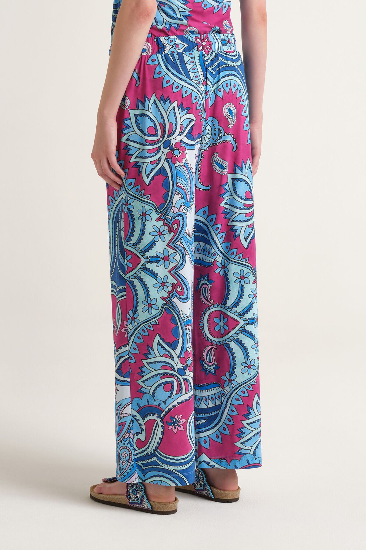 Malìparmi HIPPIE LOTUS TROUSERS Light Blue JH805370671 Malìparmi HIPPIE LOTUS TROUSERS Light Blue JH805370671