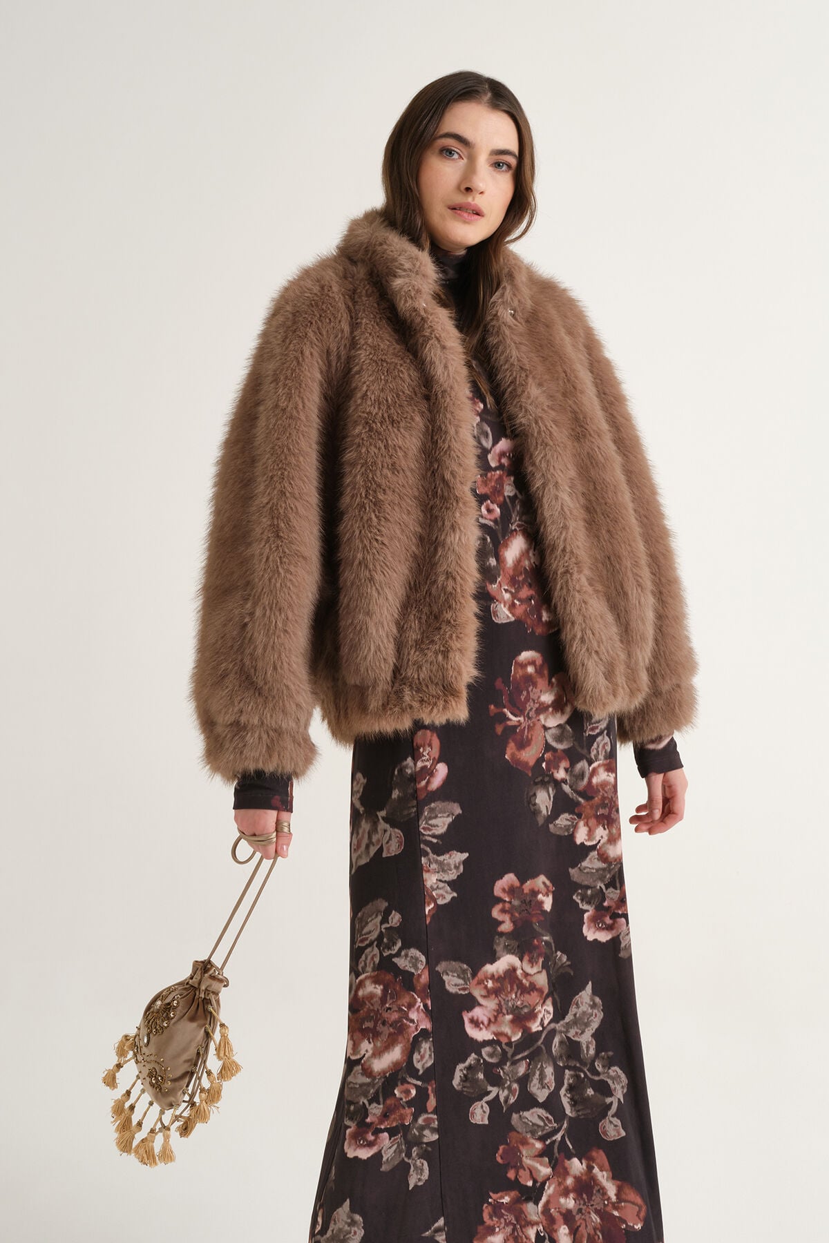 Maliparmi PUFFY FUR JACKET Rock JA537050696