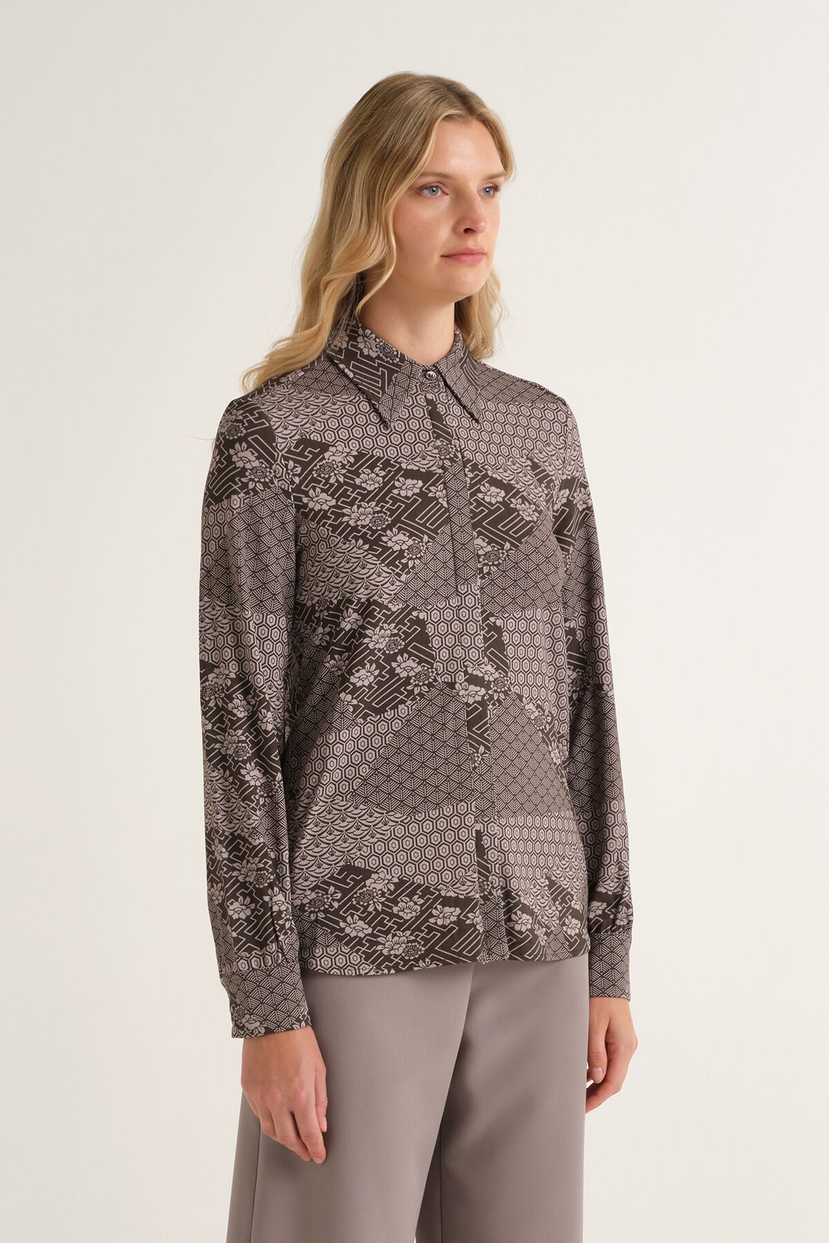 Maliparmi CAMICIA MOSAIC KIMONO Grigio JM556470679 Maliparmi CAMICIA MOSAIC KIMONO Grigio JM556470679