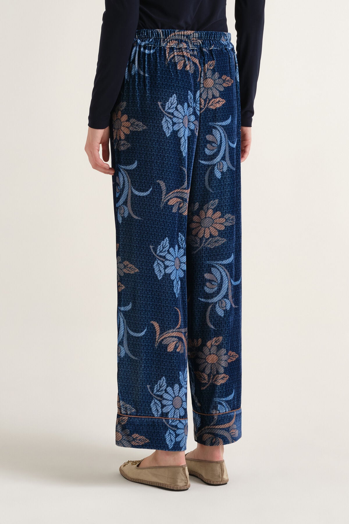 Maliparmi COLLECTION PRINT TROUSER Blue JH808961058 Maliparmi COLLECTION PRINT TROUSER Blue JH808961058