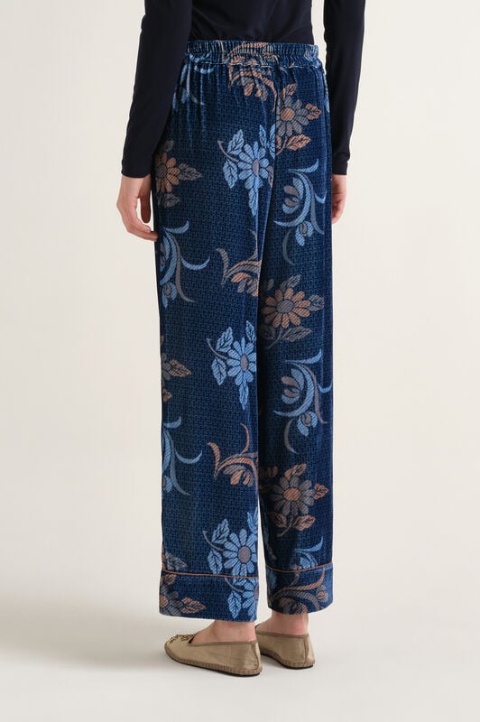 Maliparmi COLLECTION PRINT TROUSER Blue JH808961058 Maliparmi COLLECTION PRINT TROUSER Blue JH808961058
