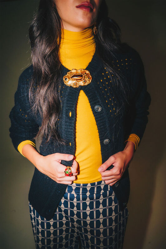 Maliparmi RECYCLE MERINO CARDIGAN Black JN369978203