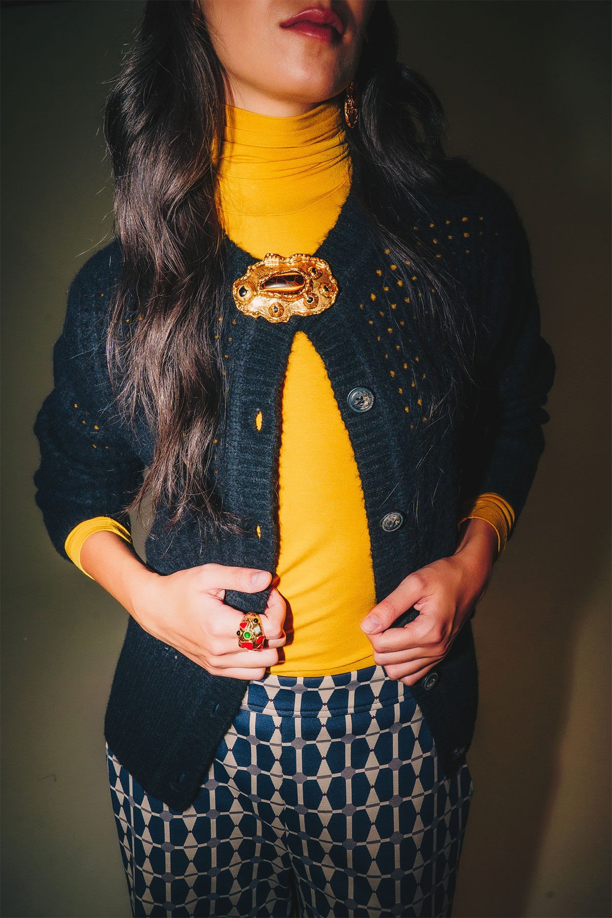 Maliparmi RECYCLE MERINO CARDIGAN Black JN369978203