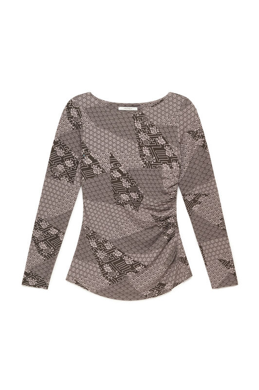 Maliparmi MOSAIC KIMONO T-SHIRT Grey JK029970679 Maliparmi MOSAIC KIMONO T-SHIRT Grey JK029970679