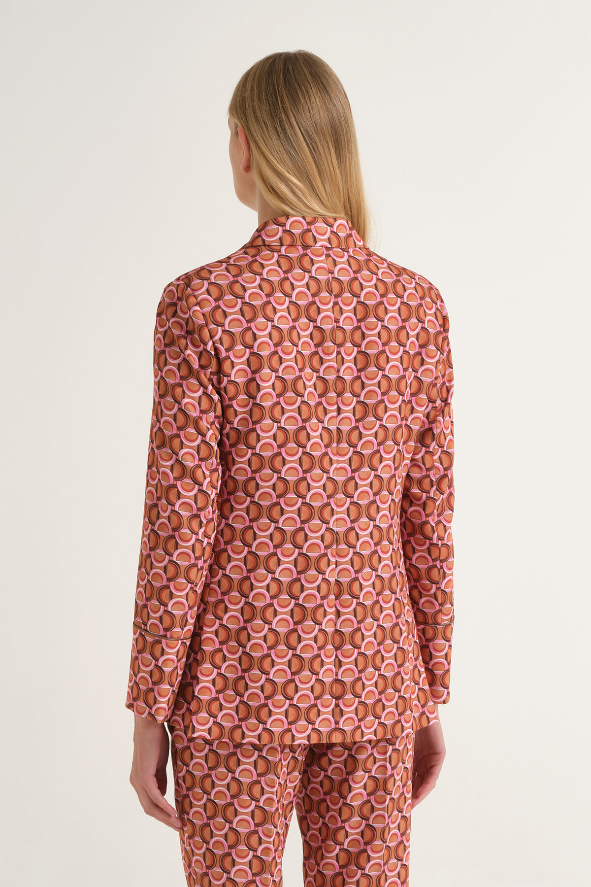 Maliparmi GRAPHIC ORBIT BLAZER Brown JD648950687