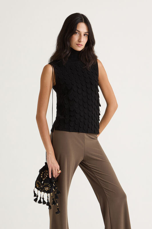 Maliparmi 3D STITCH TOP Black JP554978205