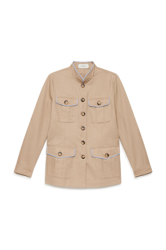 Malìparmi STRETCH COTTON STEPPMANTEL Sand JA535910212