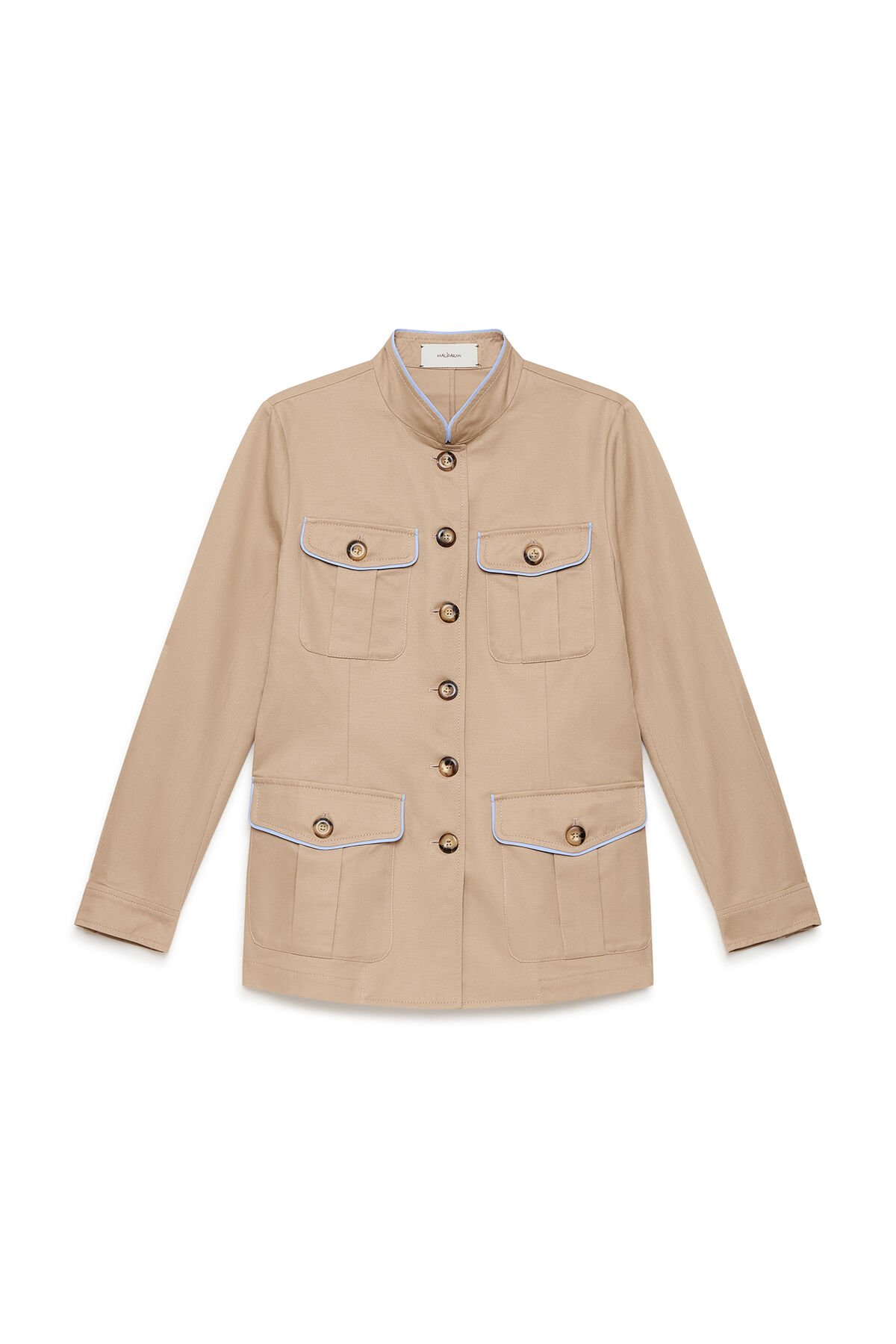 Malìparmi STRETCH COTTON STEPPMANTEL Sand JA535910212