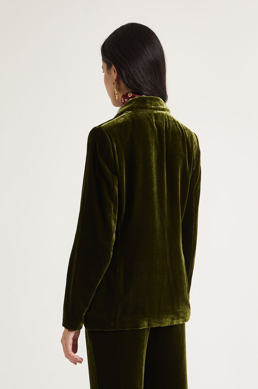 Maliparmi FLUID VELVET JACKET Military Green JD643561026