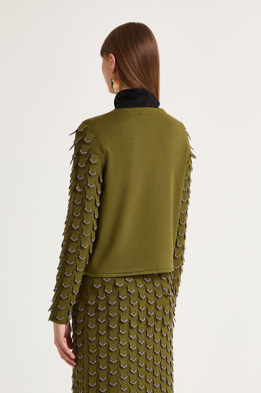 Maliparmi 3D STITCH CARDIGAN Green JN370178205