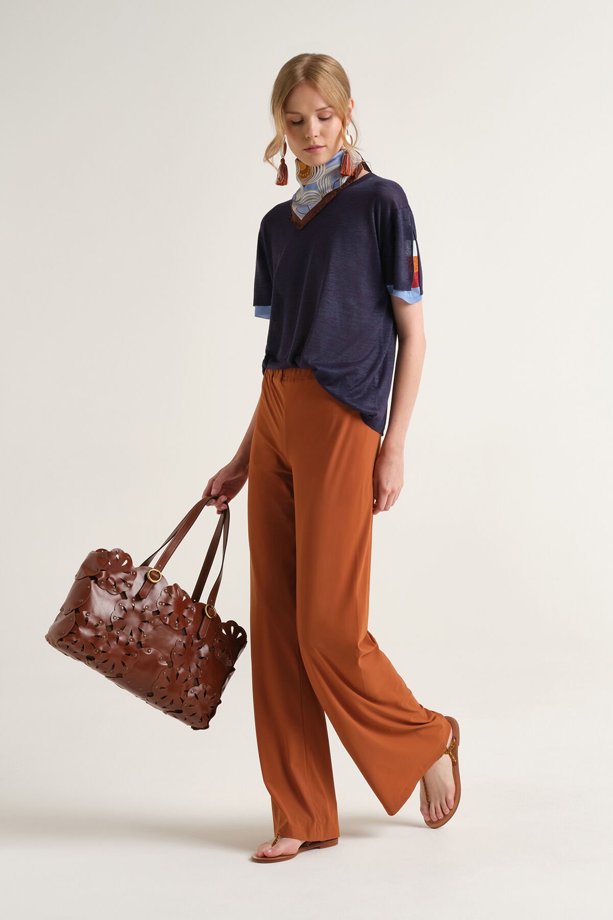 Malìparmi SOFT JERSEY PANTALÓN Caramelo JH753070210