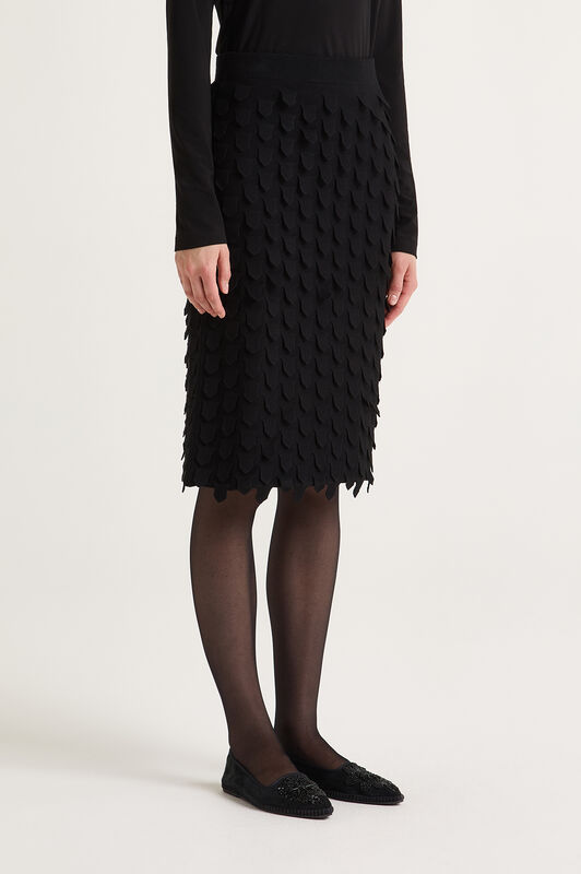 Maliparmi 3D STITCH SKIRT Black JG666378205