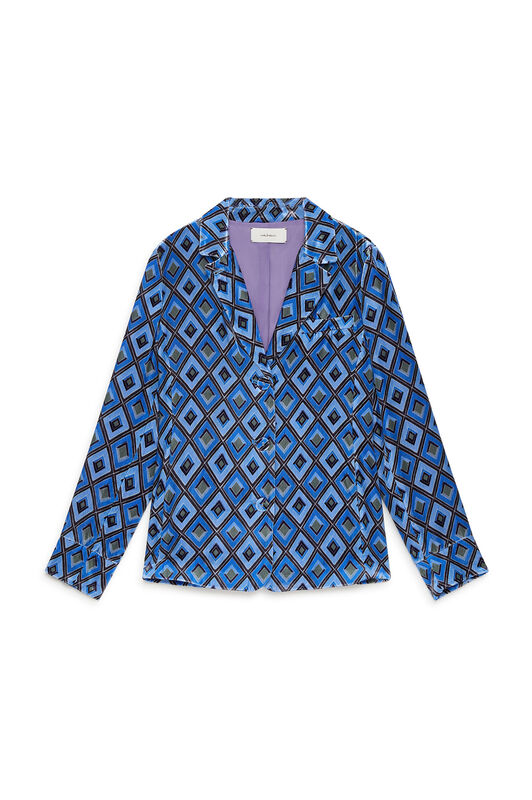 Maliparmi VELVET PRINTS JACKET Blue JD645260092