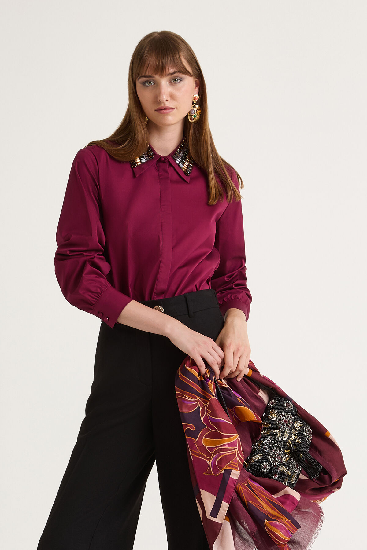 Maliparmi SPARKLE POPELINE SHIRT Must JM556415214 Maliparmi SPARKLE POPELINE SHIRT Must JM556415214