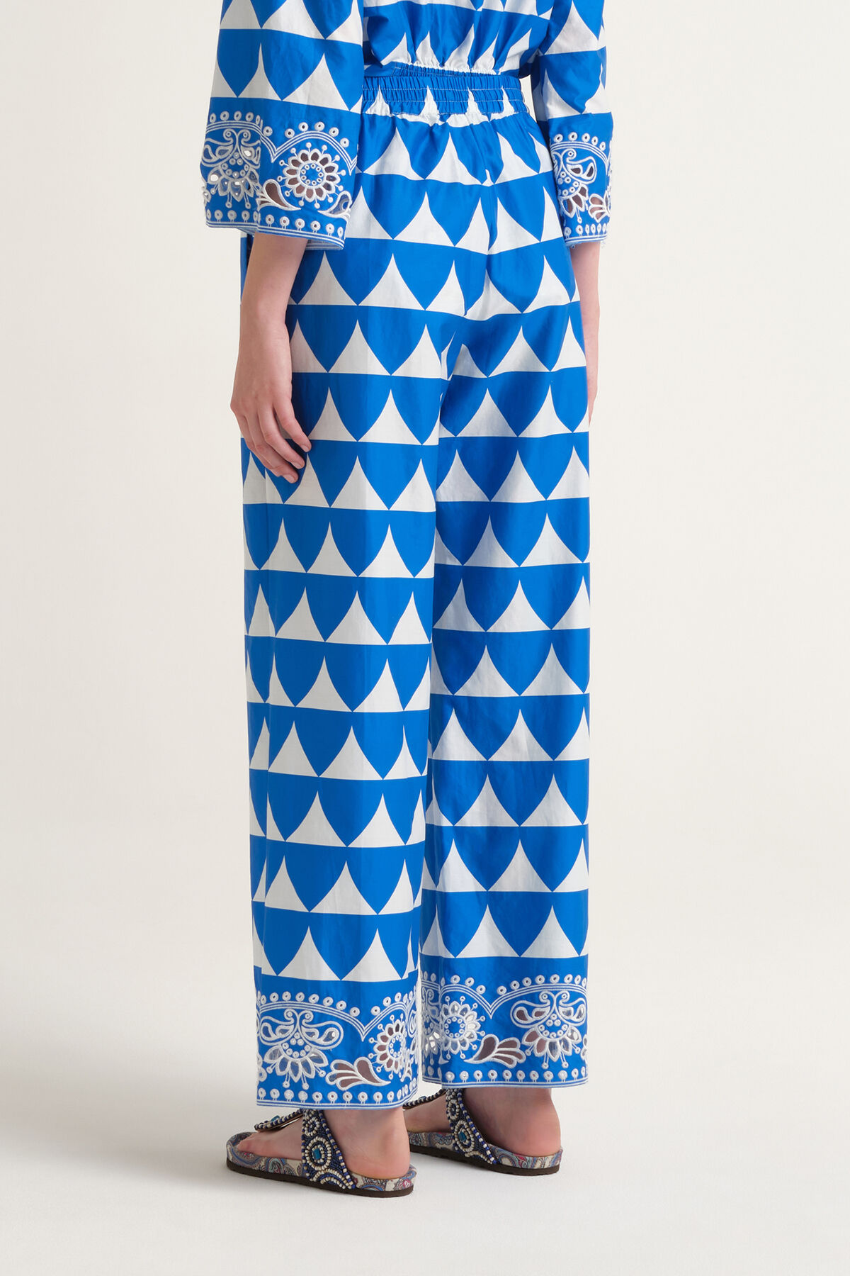 Malìparmi OPTICAL BRODERIE HOSE Blau JH807315216