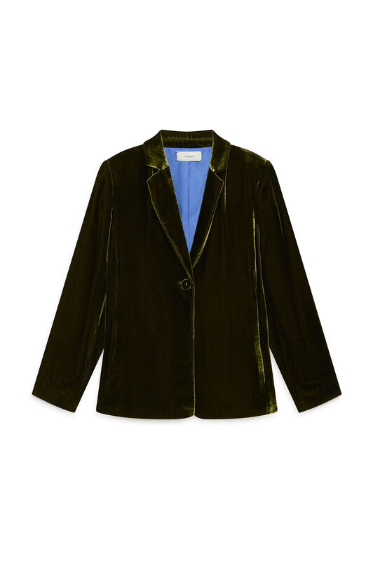 Maliparmi FLUID VELVET JACKET Military Green JD643561026