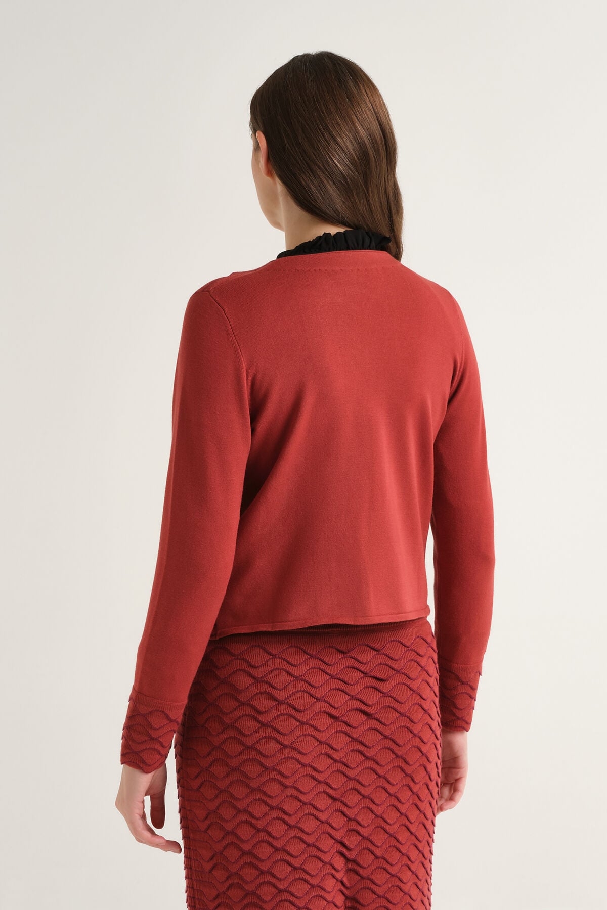 Maliparmi WINTER WAVE CARDIGAN Brown JN371577102 Maliparmi WINTER WAVE CARDIGAN Brown JN371577102