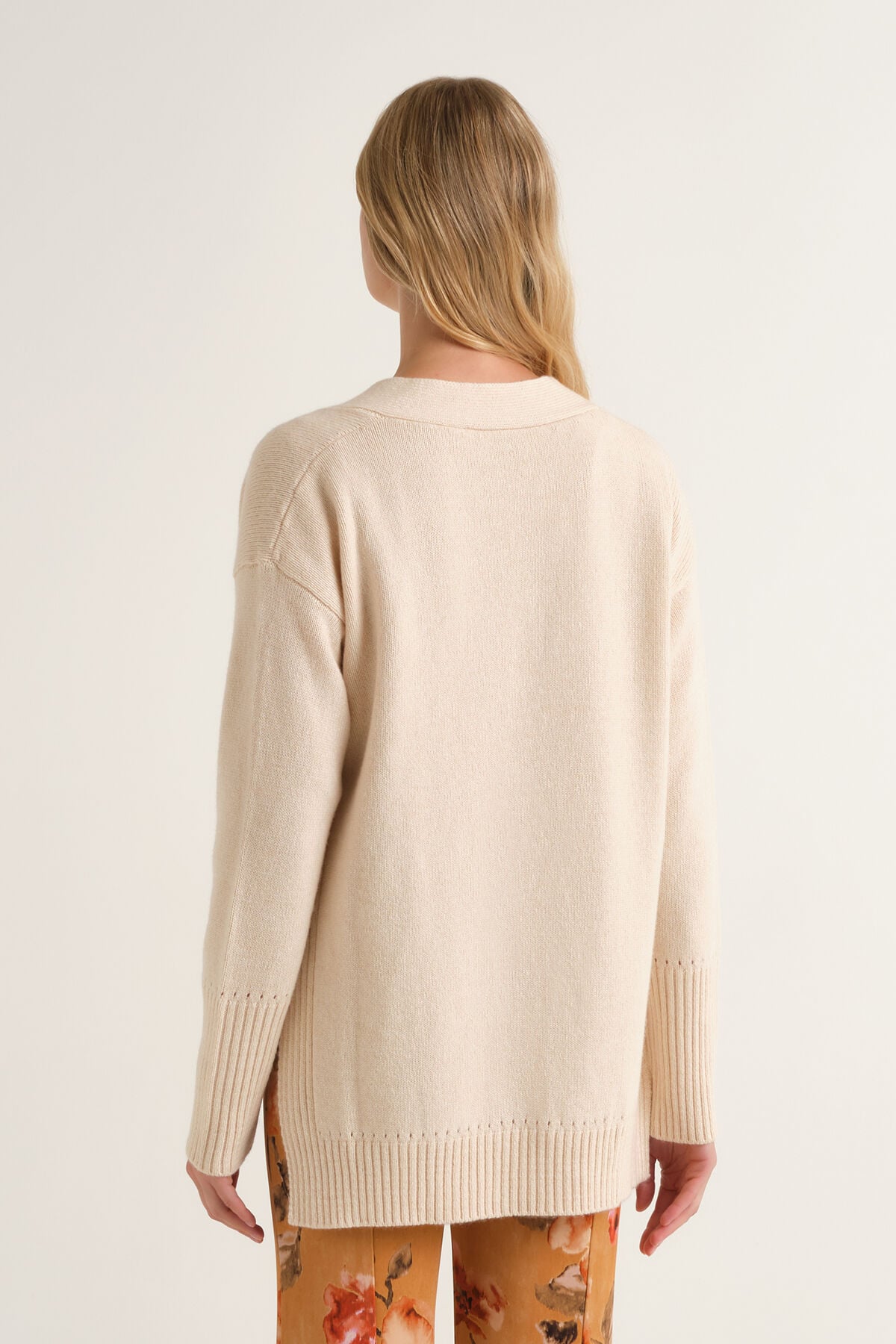 Maliparmi CARDIGAN CASHMERE MERINOS Bianco Rugiada JN371674315 Maliparmi CARDIGAN CASHMERE MERINOS Bianco Rugiada JN371674315