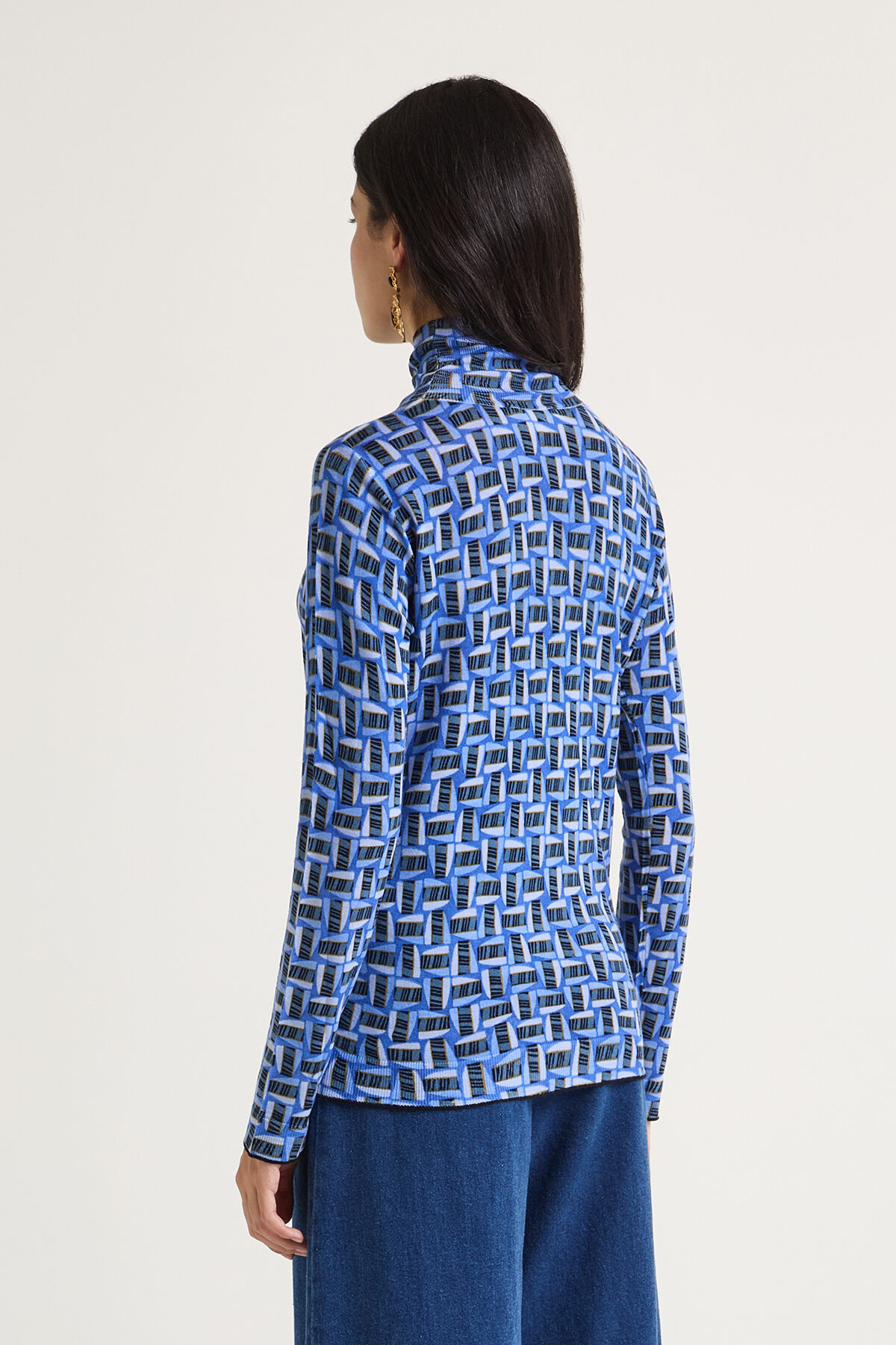 Maliparmi PRINTED KNIT KNITWEAR Blue JQ510478200