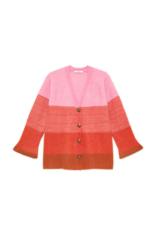Maliparmi WOOL WINTER SUNSET CARDIGAN Brown JN371378217 Maliparmi WOOL WINTER SUNSET CARDIGAN Brown JN371378217