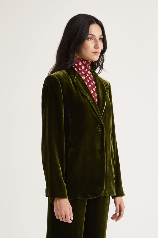 Maliparmi FLUID VELVET JACKET Military Green JD643561026