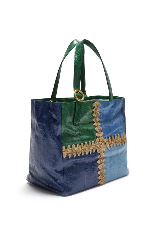 Malìparmi PATCHWORK THREAD SHOPPING BAG Light Blue BH030501563