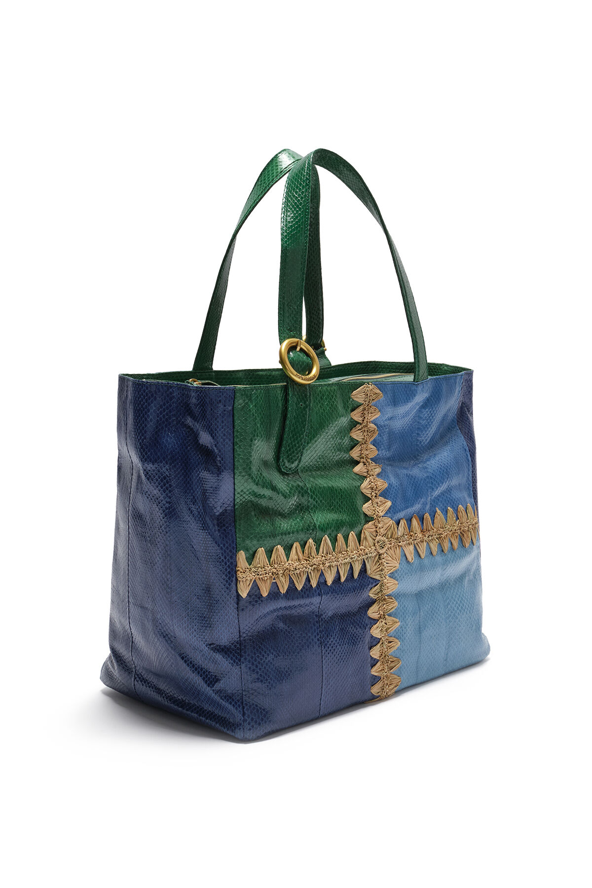 Malìparmi PATCHWORK THREAD SHOPPING BAG Light Blue BH030501563