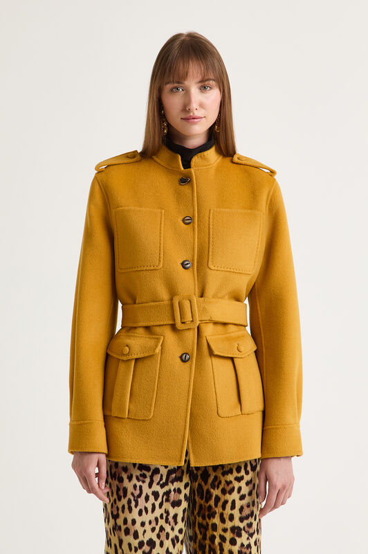 Maliparmi SOFTPURE WOOL COAT Mustard JA534220290