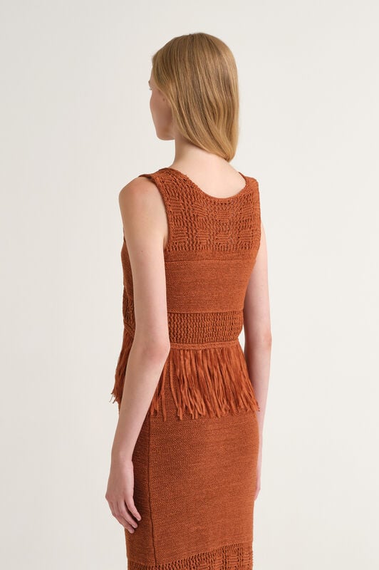 Malìparmi KNIT TAPE VEST Peach JE113078214 Malìparmi KNIT TAPE VEST Peach JE113078214