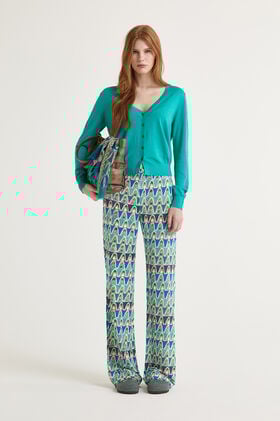 Maliparmi GEOMETRIC MIMOSA TROUSERS Blue JH400970230