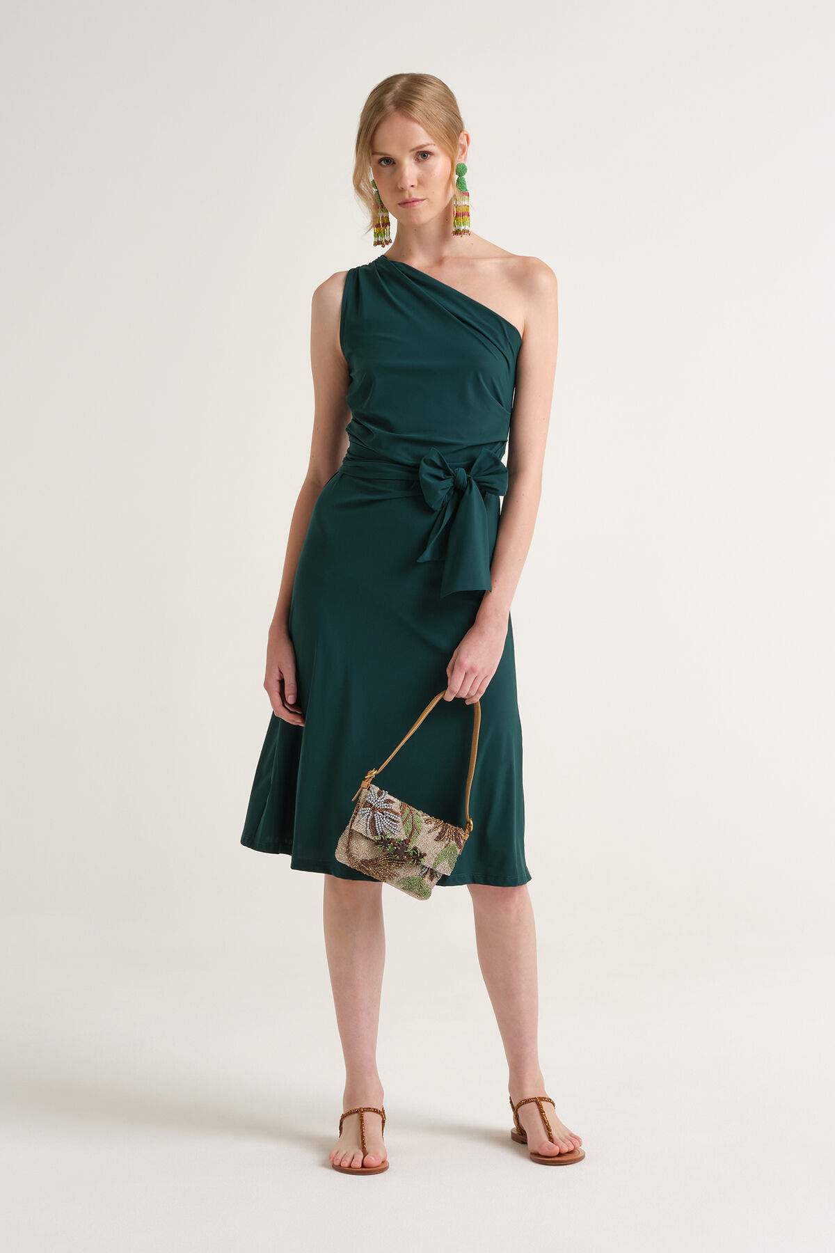 Malìparmi SOFT JERSEY VESTIDO Verde Bosque JF671570210