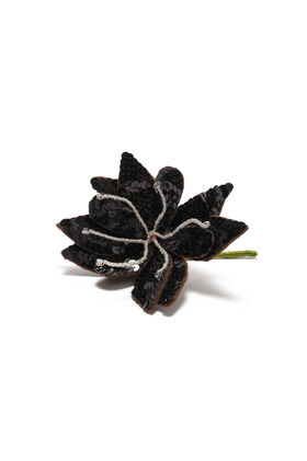 Maliparmi PRECIOUS FLOWER BROOCH Brown TS012791282