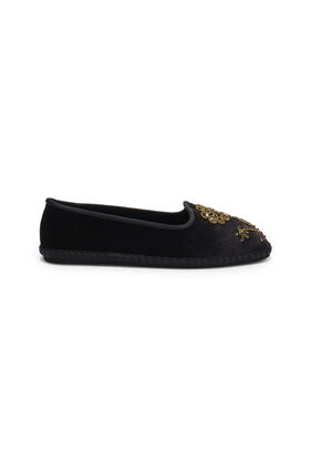 Maliparmi THE PRECIOUS VELVET BABOUCHE BIJOUX Noir SB007861039