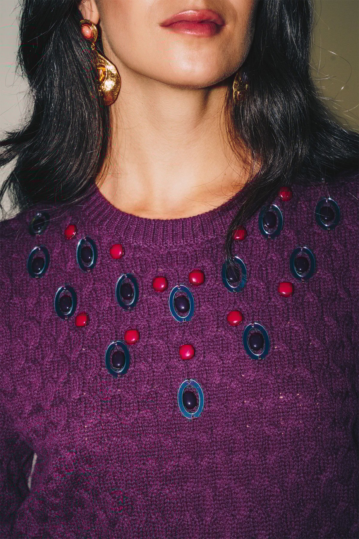 Maliparmi MAGLIA JEWEL WOOL Mosto JQ510578201