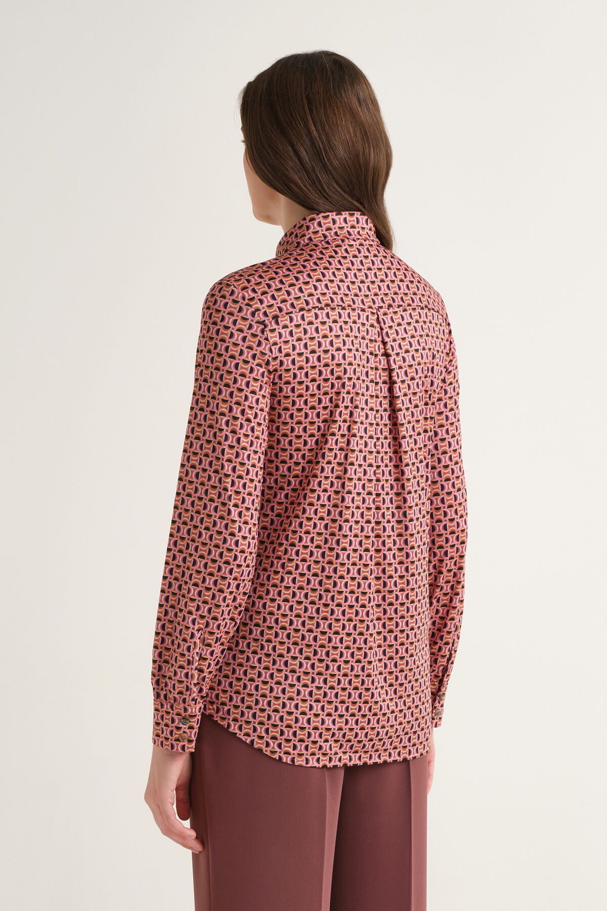 Maliparmi MICRO PRINT JERSEY SHIRT Pink JM556470654 Maliparmi MICRO PRINT JERSEY SHIRT Pink JM556470654