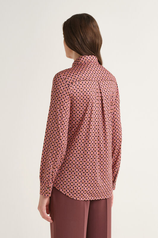 Maliparmi MICRO PRINT JERSEY SHIRT Pink JM556470654 Maliparmi MICRO PRINT JERSEY SHIRT Pink JM556470654