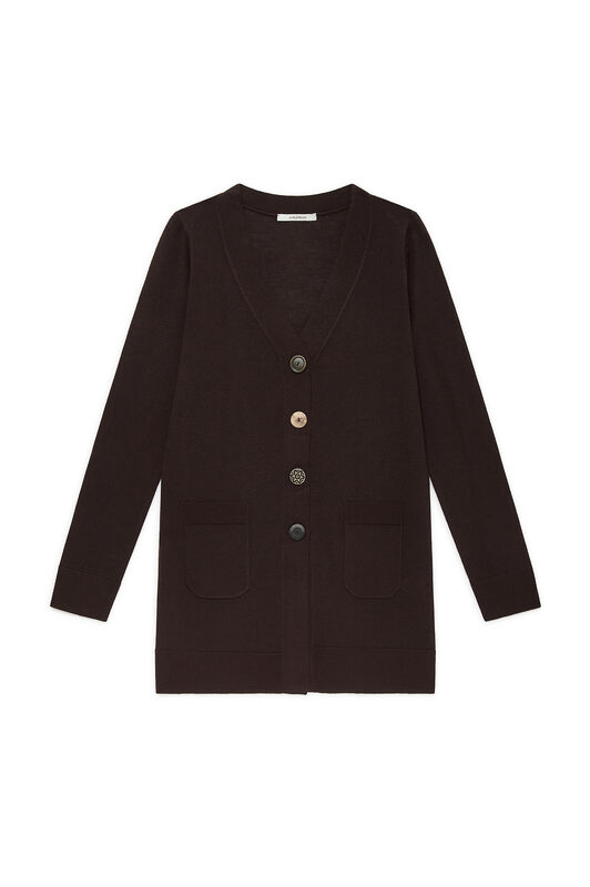 Maliparmi COLOURS OF THE WORLD CARDIGAN Dark Brown JN215474230