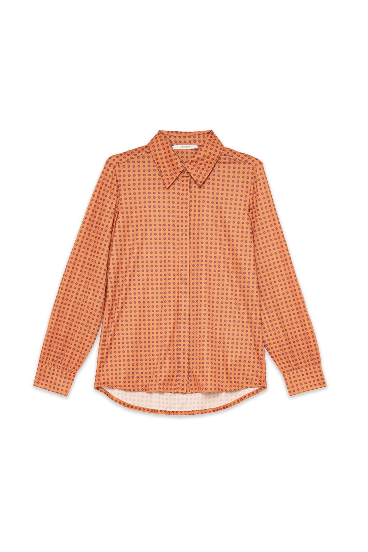 Maliparmi MICRO PRINT JERSEY SHIRT Orange JM556470654