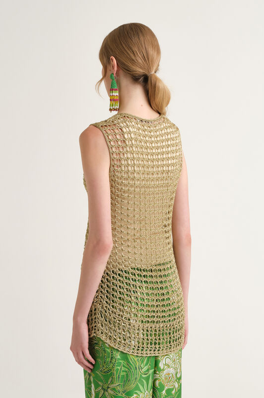 Malìparmi METALLIC LUREX VEST Gold JE113078213