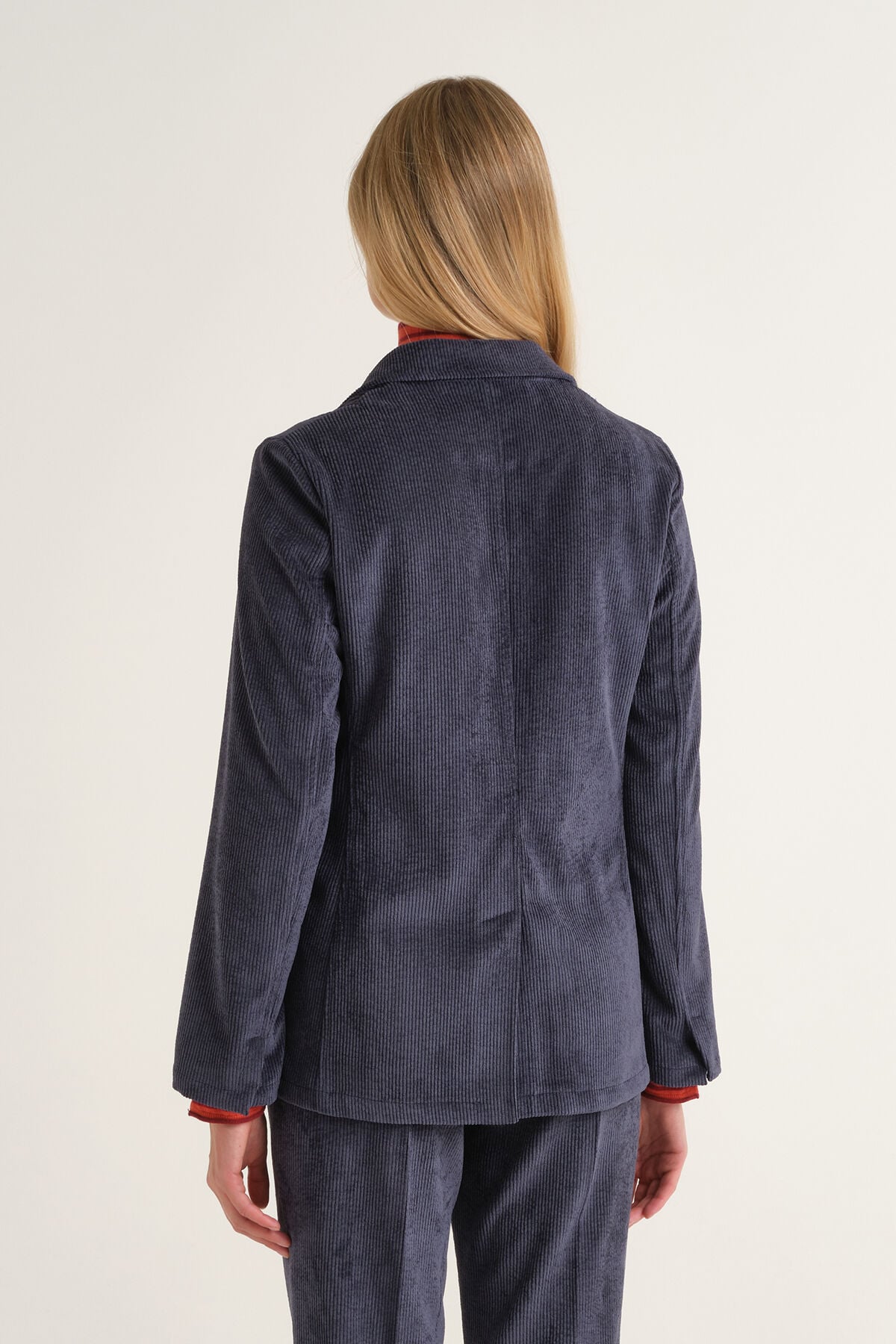 Maliparmi CORDUROY VELVET BLAZER Navy Blue JD649761060