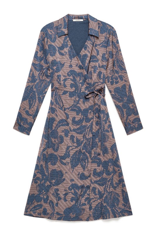 Maliparmi SWEET FOLIAGE DRESS Blue JF673150688 Maliparmi SWEET FOLIAGE DRESS Blue JF673150688