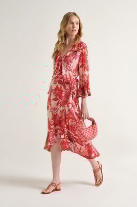 Malìparmi BOTANICAL JUNGLE DRESS Red JF670450663