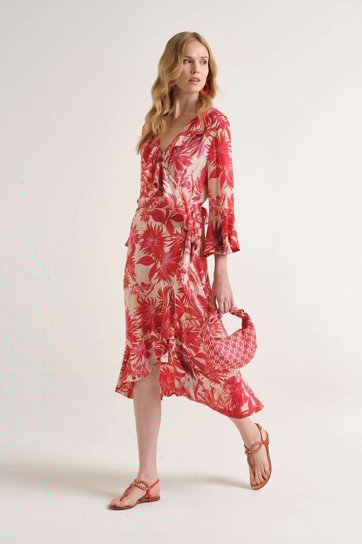 Malìparmi BOTANICAL JUNGLE DRESS Red JF670450663
