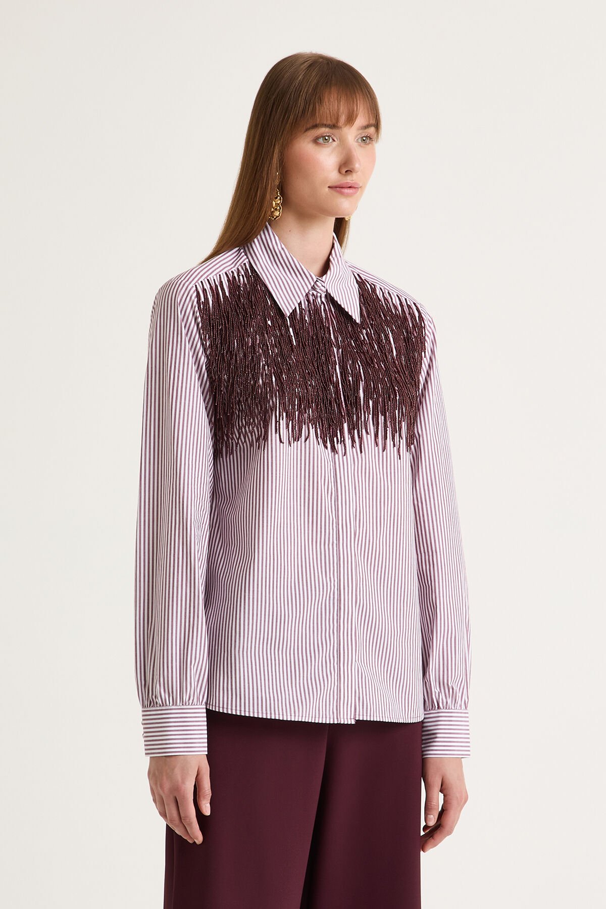 Maliparmi POP STRIPES HEMD Bordeaux JM556415212 Maliparmi POP STRIPES HEMD Bordeaux JM556415212