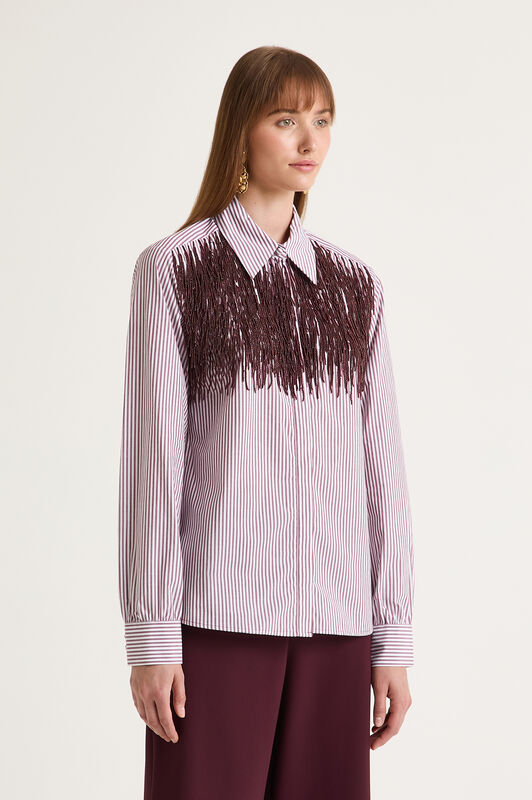 Maliparmi POP STRIPES HEMD Bordeaux JM556415212 Maliparmi POP STRIPES HEMD Bordeaux JM556415212