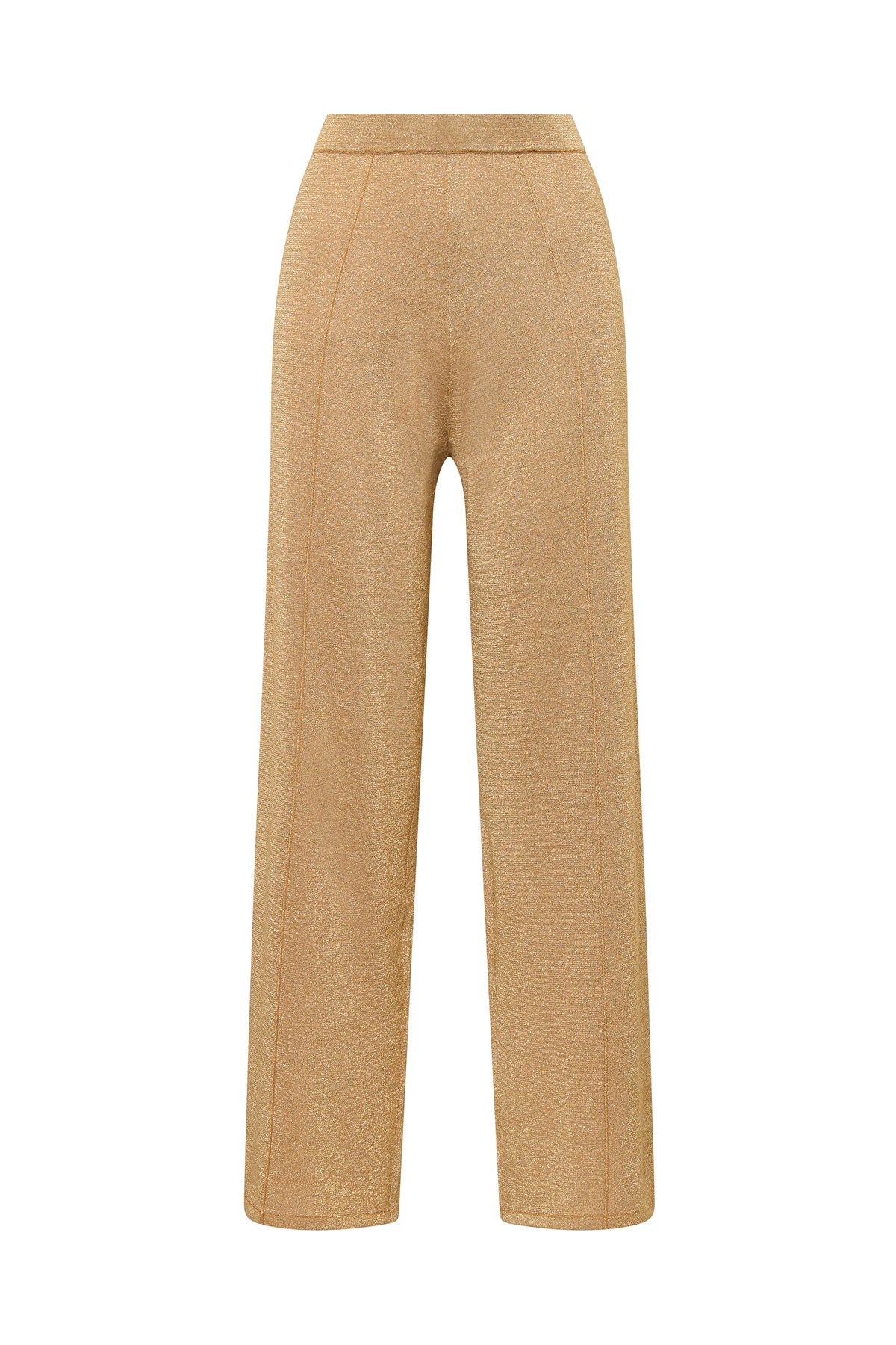 Maliparmi SHINY FLUID LUREX TROUSERS Mustard JH804678133